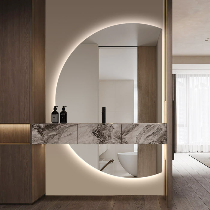 Alora Curved 900 x 1300 Touchless LED Mirror - Three Light Temperatures - Image 3