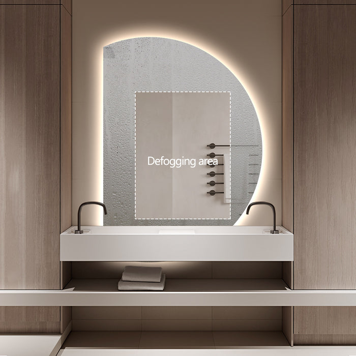 Alora Curved 900 x 1300 Touchless LED Mirror - Three Light Temperatures - Image 5