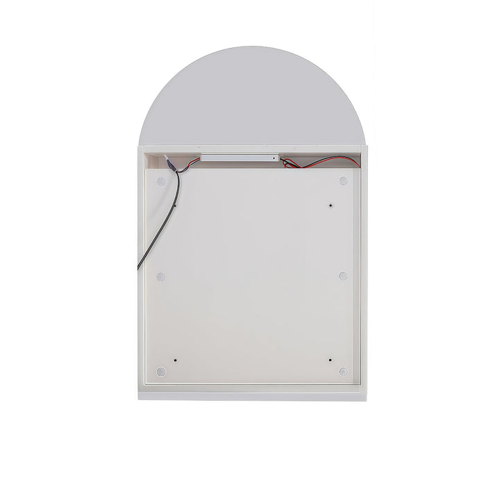 Arched Touchless LED 600 x 900 Matte White Shaving Cabinet