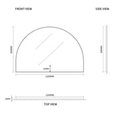 Indulge | Arched Touchless 1200 x 800 LED Mirror - Three Light Temperatures - Acqua Bathrooms