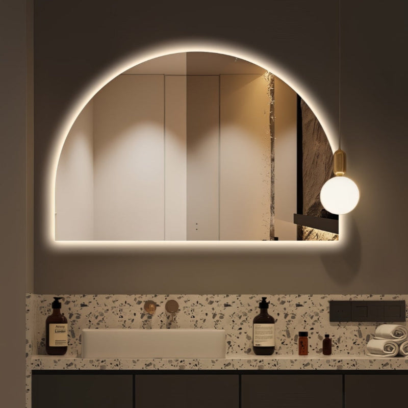 Arched Touchless 1200 x 800 LED Mirror - Three Light Temperatures - Acqua Bathrooms