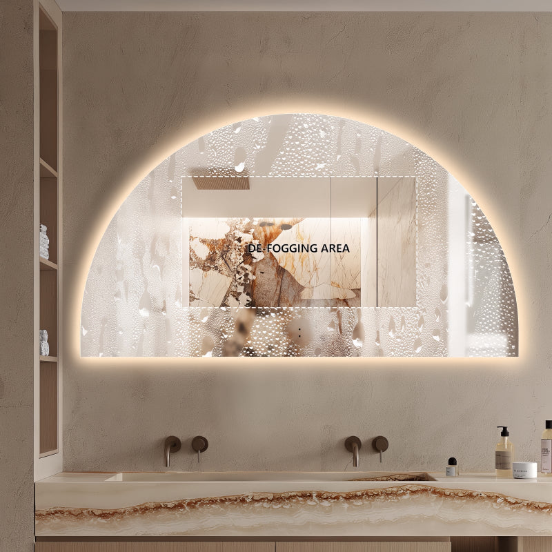 Arched Touchless 1800 x 1000 LED Mirror - Three Light Temperatures - Acqua Bathrooms