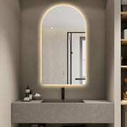 Indulge | Arched Touchless 500 x 900 LED Mirror - Three Light Temperatures - Acqua Bathrooms