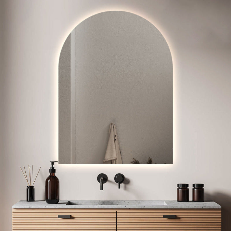 Indulge | Arched Touchless 750 x 1000 LED Mirror - Three Light Temperatures - Acqua Bathrooms