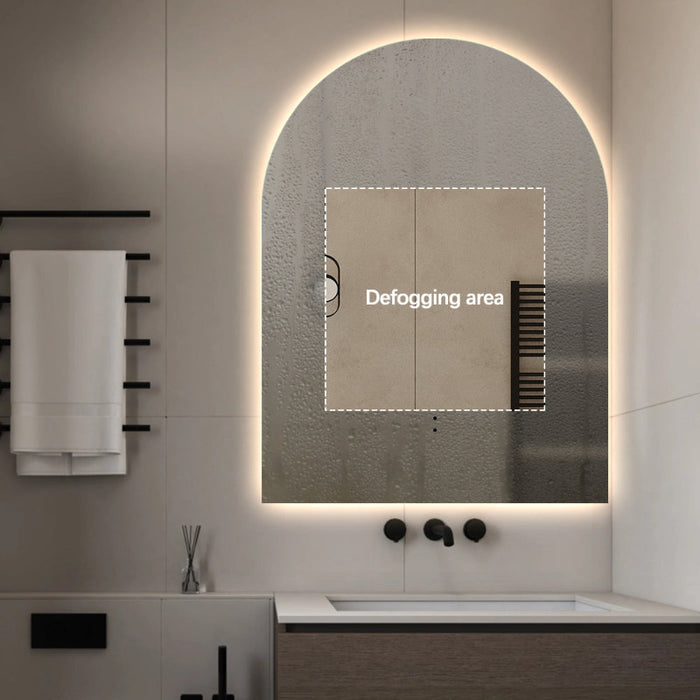 Indulge | Arched Touchless 750 x 1000 LED Mirror - Three Light Temperatures - Acqua Bathrooms