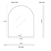 Indulge | Arched Touchless 900 x 1100 LED Mirror - Three Light Temperatures - Acqua Bathrooms