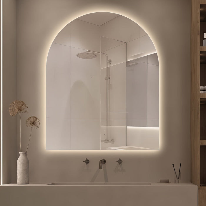 Arched Touchless 900 x 1100 LED Mirror - Three Light Temperatures - Acqua Bathrooms