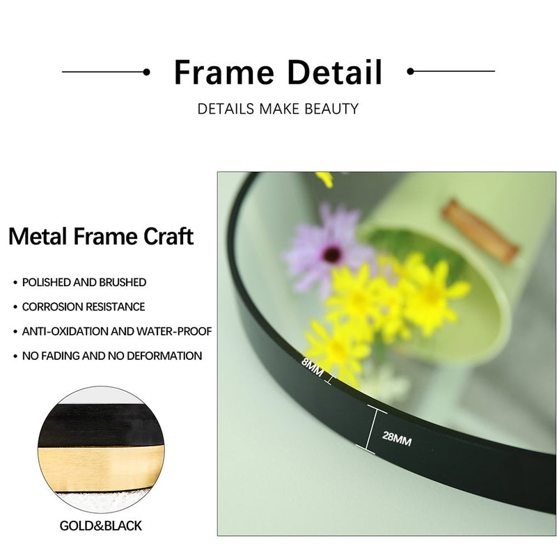 Indulge | Arched Brushed Gold Framed Mirror - Acqua Bathrooms