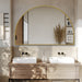 Indulge | Arched Brushed Gold 1200 x 800 Framed Mirror - Acqua Bathrooms