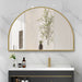 Indulge | Arched Brushed Gold 1500 x 1000 Framed Mirror - Acqua Bathrooms