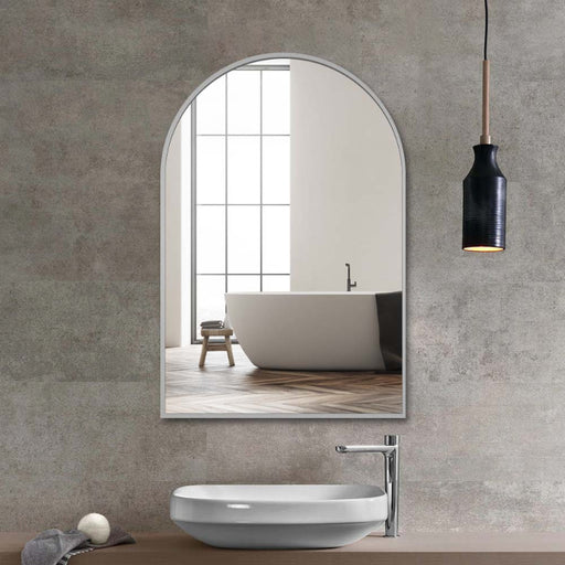 Indulge | Arched Brushed Stainless Framed Mirror - Acqua Bathrooms