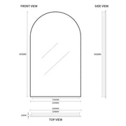 Indulge | Arched Matte Black Framed Mirror - Acqua Bathrooms