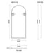 Indulge | Arched 800 x 1800mm Freestanding Matte Black Framed Mirror - Acqua Bathrooms