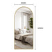Indulge | Arched 800 x 1800mm Freestanding Brushed Gold Framed Mirror - Acqua Bathrooms
