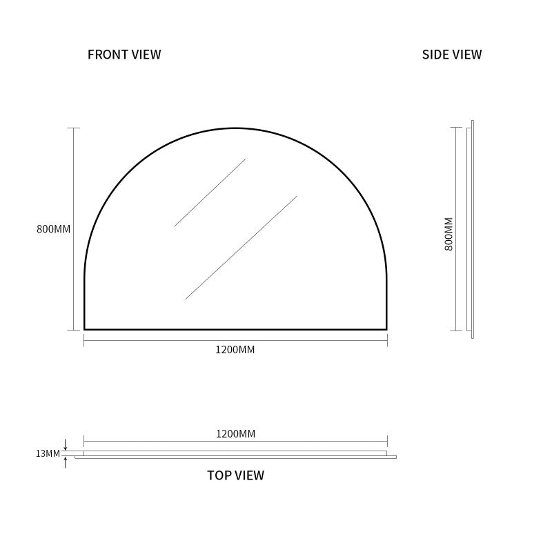 Indulge | Arched 1200 x 800 Polished Edge Mirror - Acqua Bathrooms