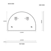 Indulge | Arched 1200 x 800 Polished Edge Mirror - Acqua Bathrooms