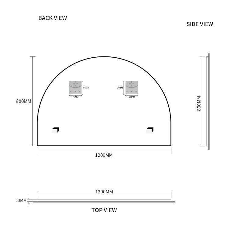 Indulge | Arched 1200 x 800 Polished Edge Mirror - Acqua Bathrooms
