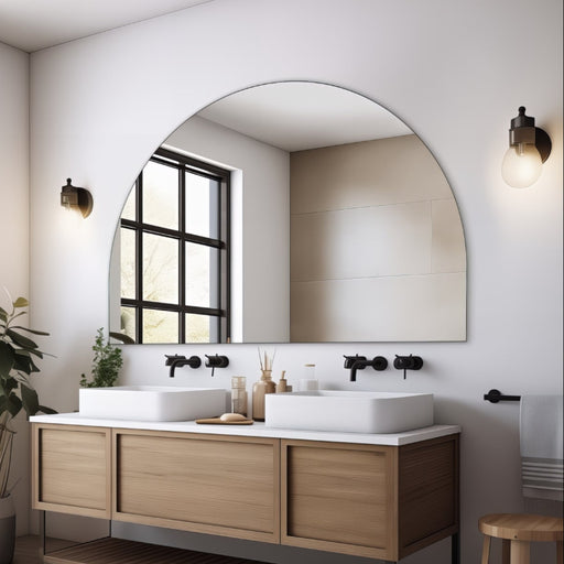 Arched 1500 x 1000 Polished Edge Mirror - Acqua Bathrooms