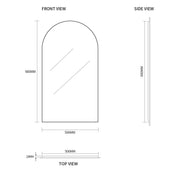 Indulge | Arched 500 x 900 Polished Edge Mirror - Acqua Bathrooms