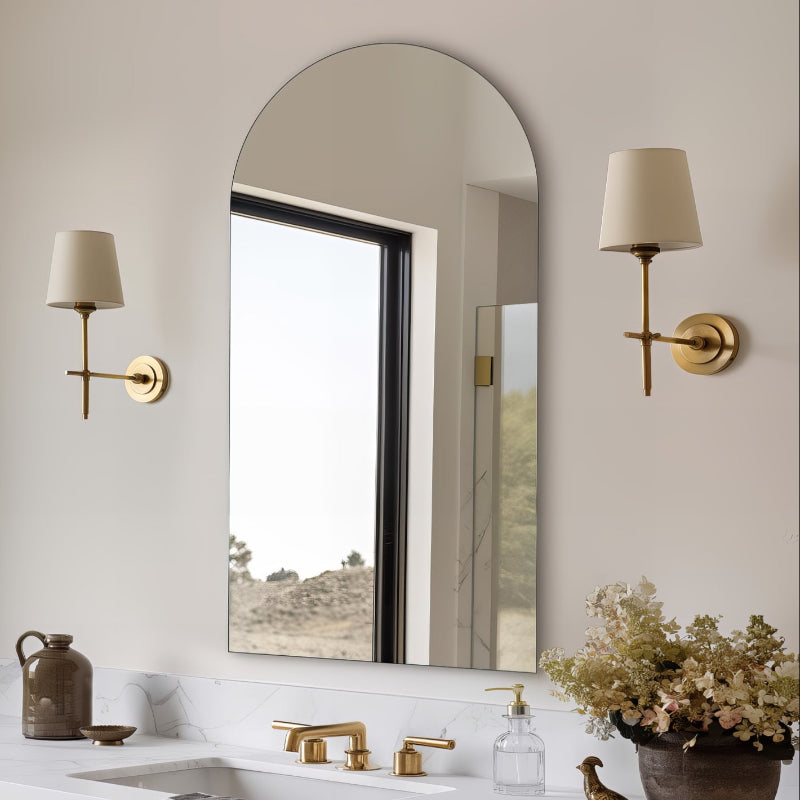 Arched 500 x 900 Polished Edge Mirror - Acqua Bathrooms