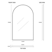 Indulge | Arched 600 x 900 Polished Edge Mirror - Acqua Bathrooms