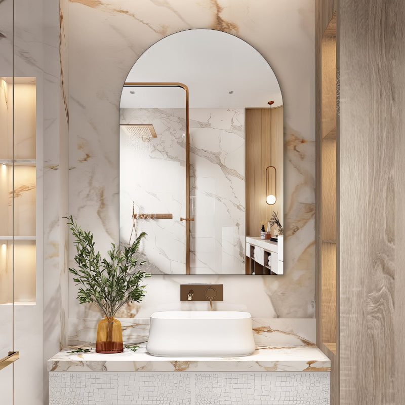Arched 600 x 900 Polished Edge Mirror - Acqua Bathrooms
