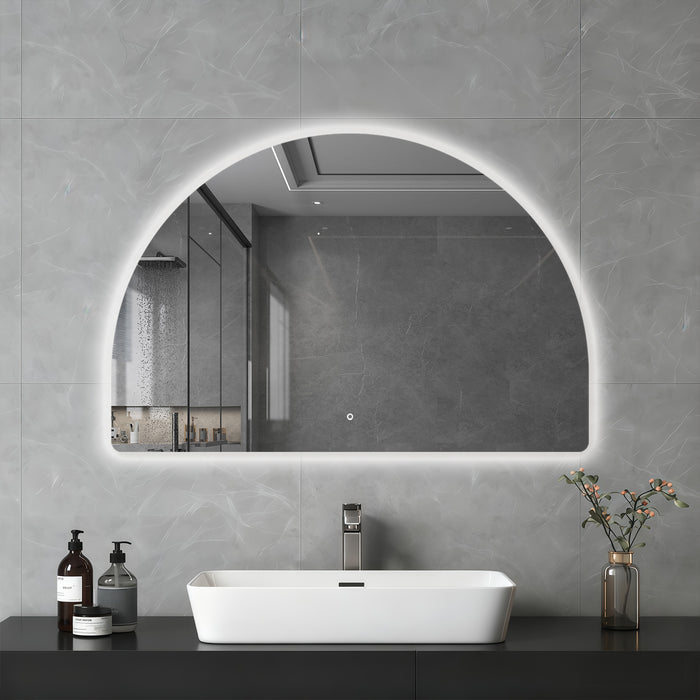 Arched 1200 x 800 LED Mirror - Three Light Temperatures