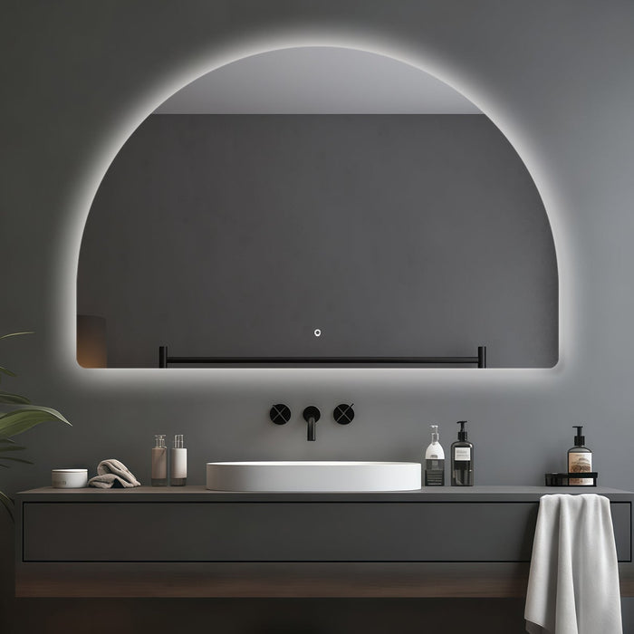 Arched 1500 x 1000 LED Mirror - Three Light Temperatures