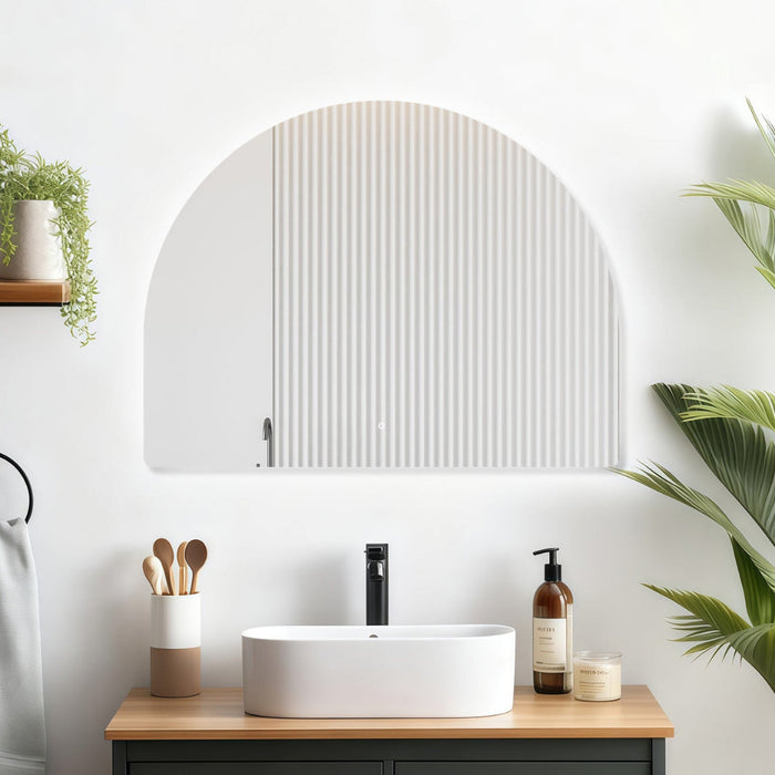 Arched 900 x 900 LED Mirror - Three Light Temperatures