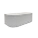 Artemis Fluted 1700mm Matte White Back to Wall Designer Round Freestanding Bath - Acqua Bathrooms