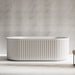 Artemis Fluted 1500mm Matte White Designer Round Freestanding Bath - Acqua Bathrooms