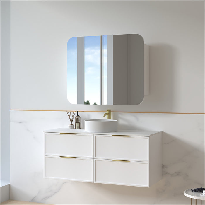 Ashford 1200mm Matte White Shaker Wall Hung Vanity