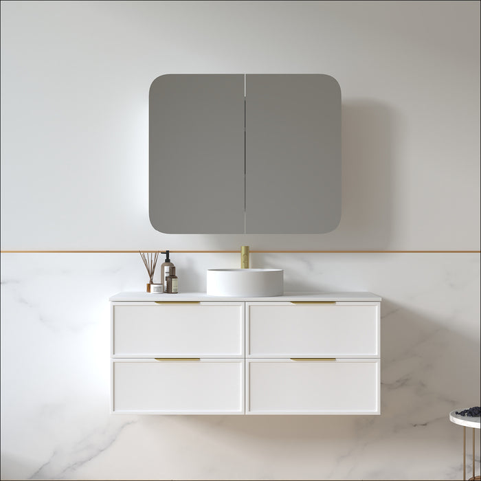 Ashford 1200mm Matte White Shaker Wall Hung Vanity