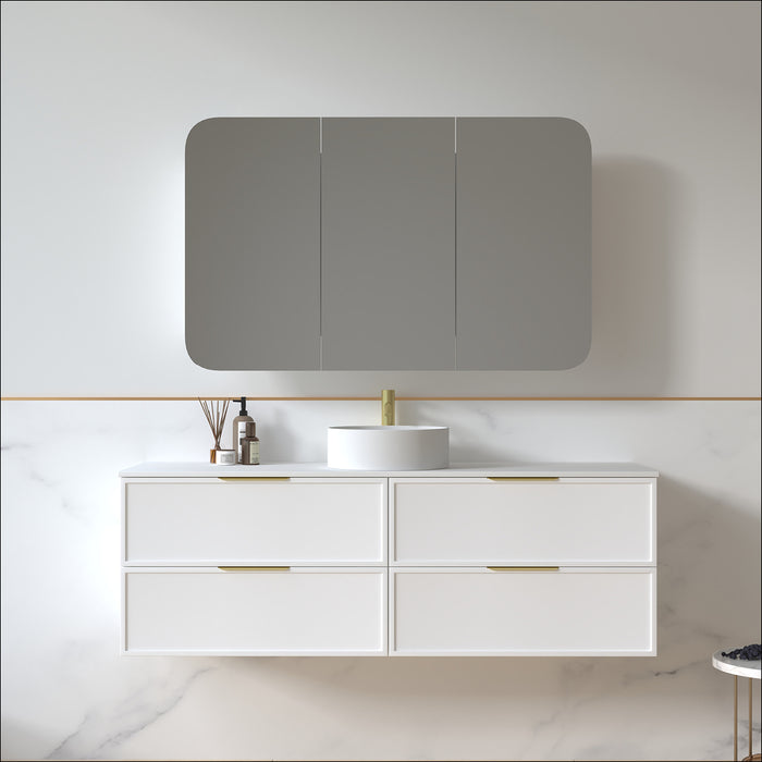 Ashford 1500mm Matte White Shaker Wall Hung Vanity