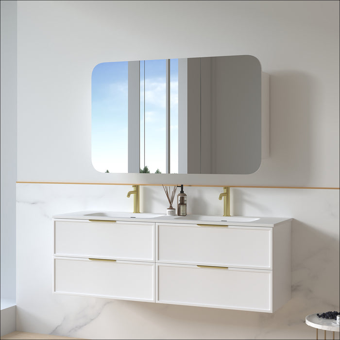 Ashford 1500mm Matte White Shaker Wall Hung Vanity