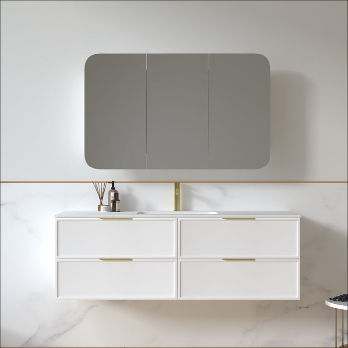 Ashford 1500mm Matte White Shaker Wall Hung Vanity