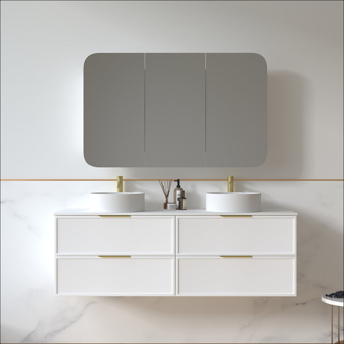 Ashford 1500mm Matte White Shaker Wall Hung Vanity