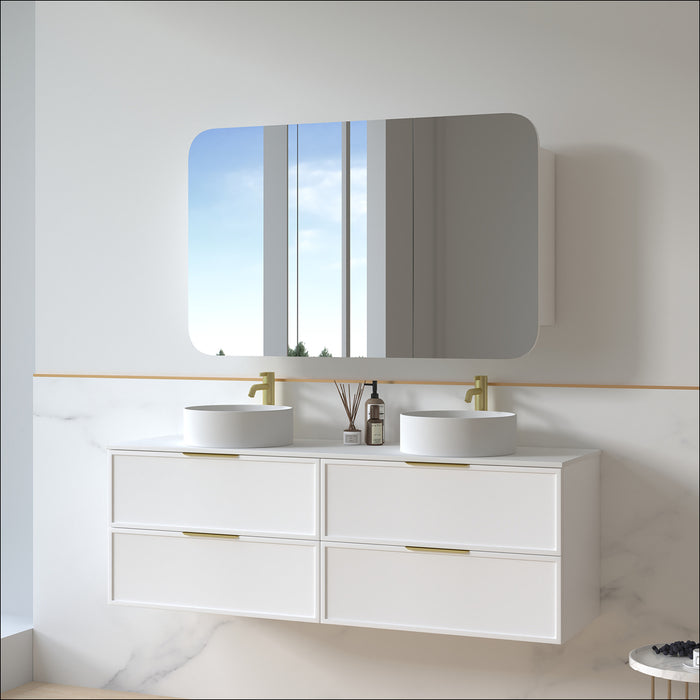 Ashford 1500mm Matte White Shaker Wall Hung Vanity