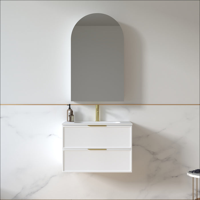 Ashford 750mm Matte White Shaker Wall Hung Vanity