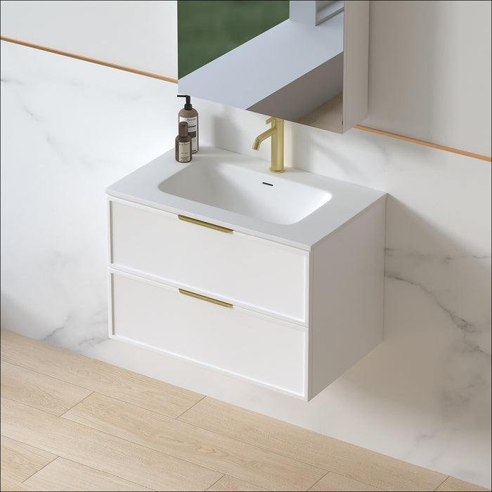Ashford 750mm Matte White Shaker Wall Hung Vanity