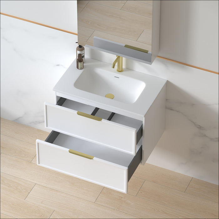 Ashford 750mm Matte White Shaker Wall Hung Vanity