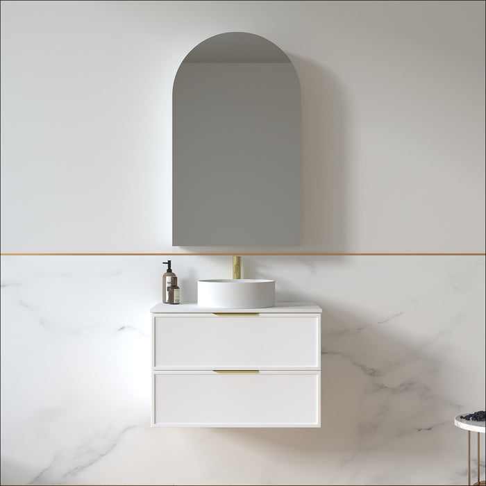 Ashford 750mm Matte White Shaker Wall Hung Vanity