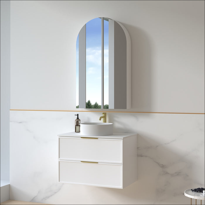 Ashford 750mm Matte White Shaker Wall Hung Vanity