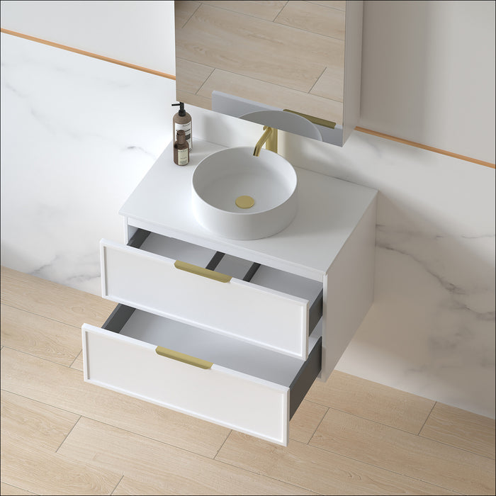 Ashford 750mm Matte White Shaker Wall Hung Vanity