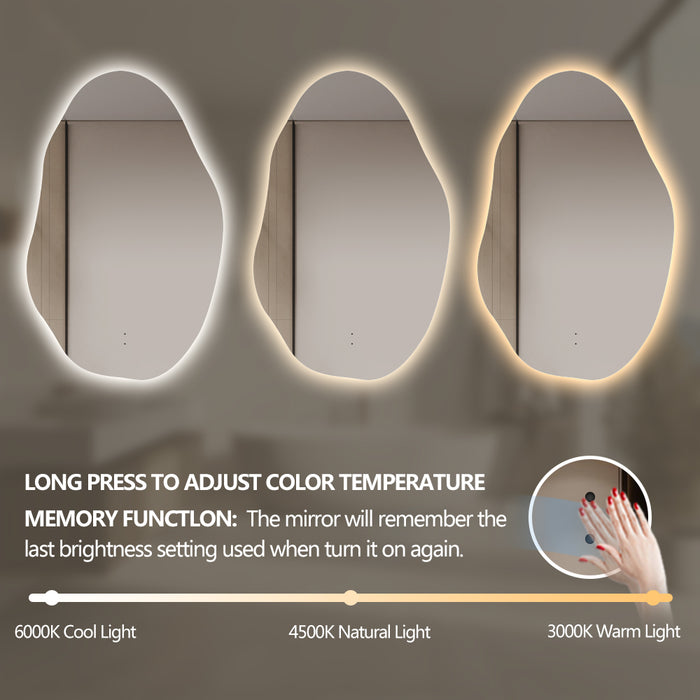 Aurelle 700 x 1100 Touchless LED Mirror - Three Light Temperatures - Image 5