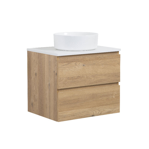 Avia 600mm Natural Oak Wall Hung Vanity - Acqua Bathrooms