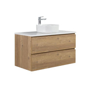 Avia 900mm Natural Oak Wall Hung Vanity - Acqua Bathrooms
