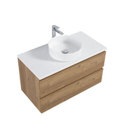 Avia 900mm Natural Oak Wall Hung Vanity - Acqua Bathrooms