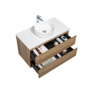 Avia 900mm Natural Oak Wall Hung Vanity - Acqua Bathrooms
