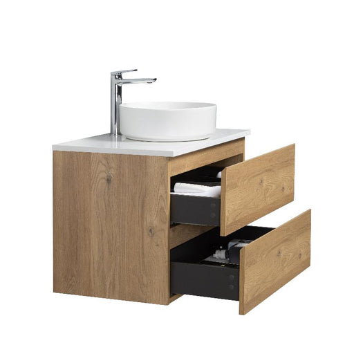 Avia 750mm Natural Oak Wall Hung Vanity - Acqua Bathrooms